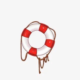 手绘游泳圈免抠