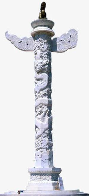 北京人民纪念碑石柱中国龙免抠