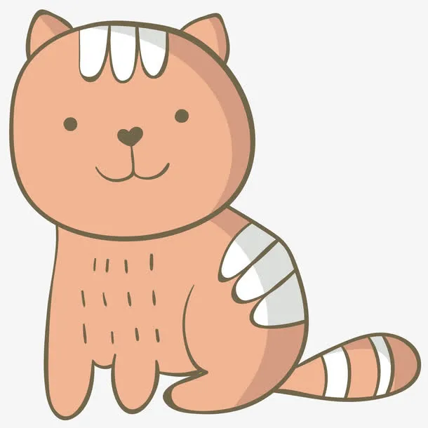 可爱猫咪矢量插画免抠