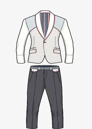 男士休闲西服免抠