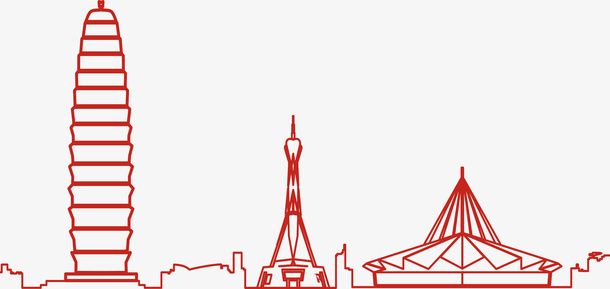 轮廓 河南 郑州 郑东新区免抠