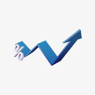 蓝色数据上升免扣png素材免抠