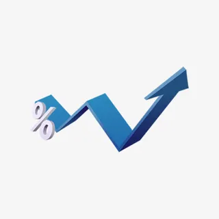 蓝色数据上升免扣png素材免抠