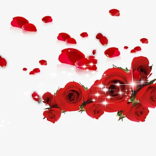 玫瑰花光效免抠
