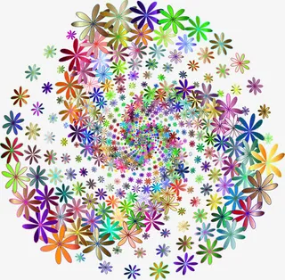 鲜花大漩涡免抠