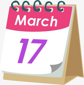 翻页矢量卡通日历免抠