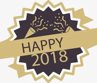 锯齿元旦标签免抠