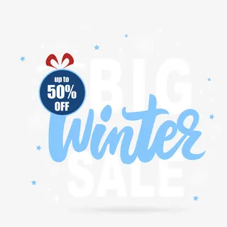 圣诞节冬季标签免抠