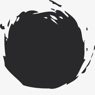 圆实心墨迹免抠