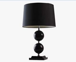 纯黑色简约风台灯免抠
