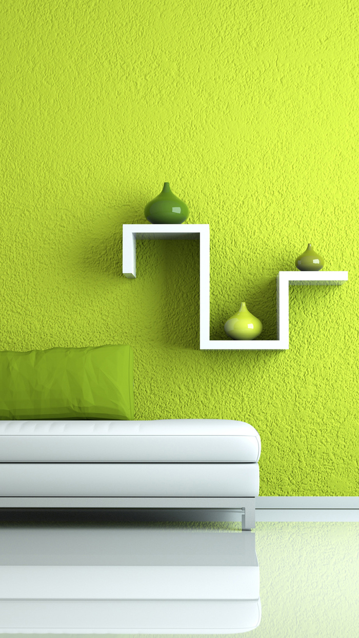 嫩绿色背景墙H5背景素材高清