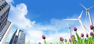 建筑城市商务简约蓝色海报背景高清