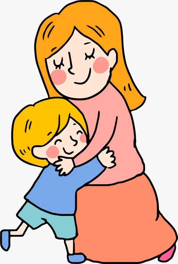 母亲节妈妈和孩子免抠