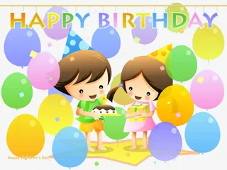 手绘生日宴会免抠