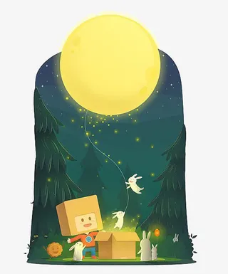 卡通月亮免抠