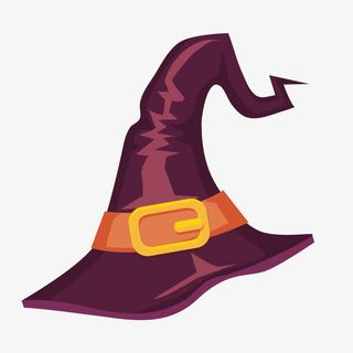 卡通女巫帽子免抠