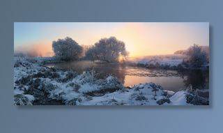 雪景树海报banner背景高清