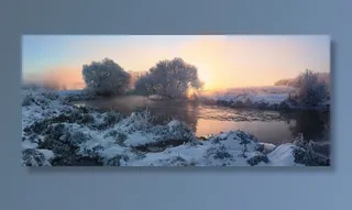 雪景树海报banner背景高清