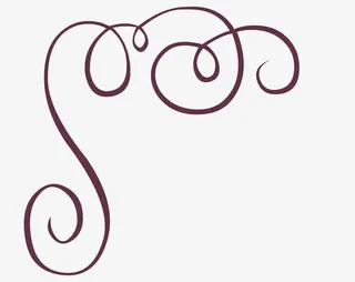 曲线花纹边框元素免抠