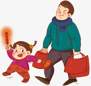 手绘装饰过年送礼插画素材免抠