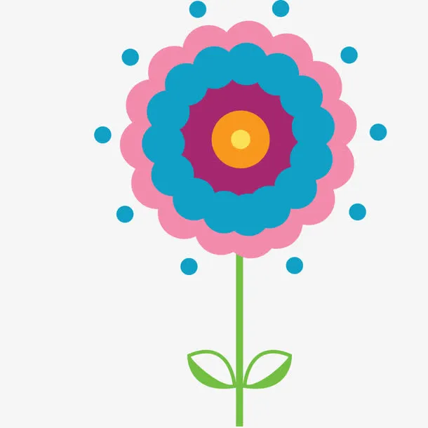卡通 插画 彩绘 花瓣 花朵免抠