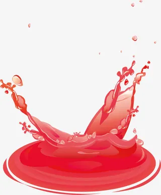 卡通红色水滴免抠