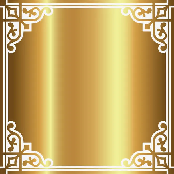 奢华金色边框免抠