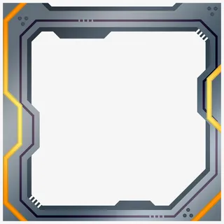 游戏边框 质感 科技感 方免抠