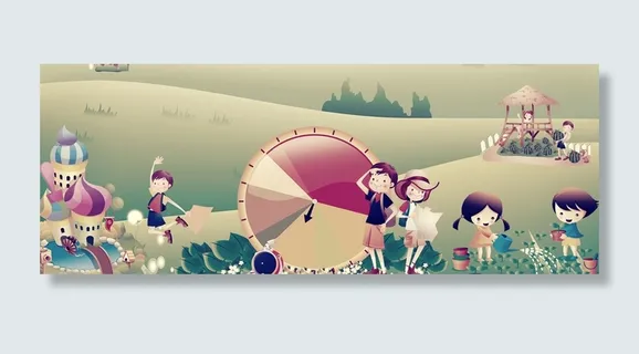 卡通时间背景高清