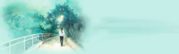 清新背影背景banner