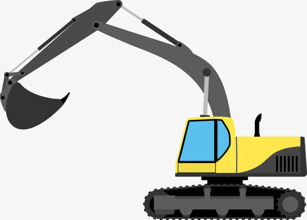 现代机械设备推土机矢量图免抠