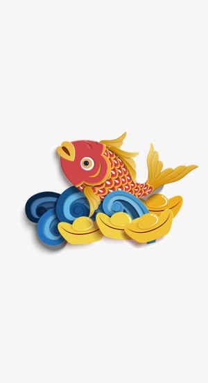 新年新春春节元素年年有余鱼免抠