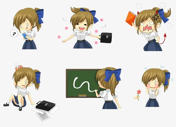 可爱的中学生免抠