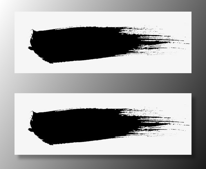 毛笔笔锋免抠装饰墨迹笔触元素