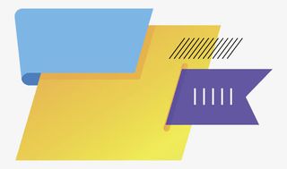 色彩几何图案拼接免抠