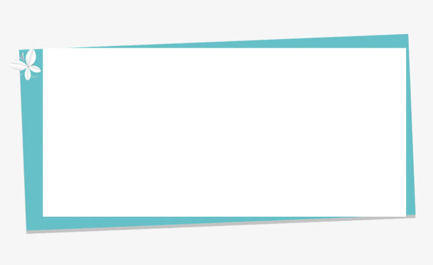 绿色简约纸张边框纹理免抠