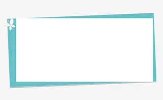 绿色简约纸张边框纹理免抠