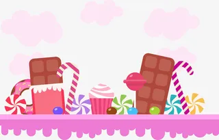 粉色甜食矢量素材免抠