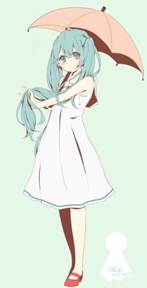 初音未来梦幻萝莉萌妹子二次元少女免抠