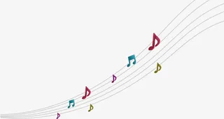 音乐元素 音符 五线谱免抠