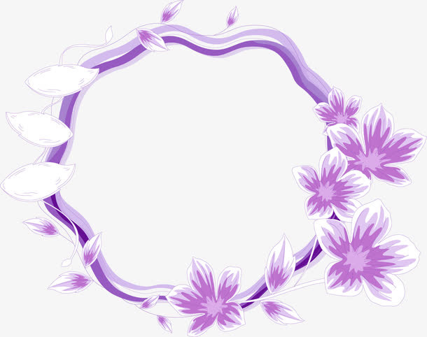 卡通手绘边框花免抠