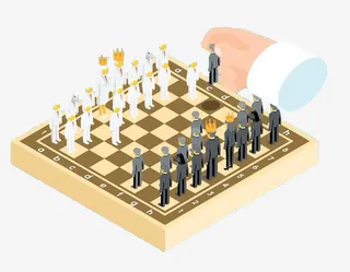 手绘小人棋子免抠