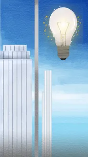 蓝色商务手绘H5背景高清