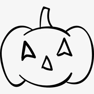 万圣节南瓜头无嘴图标免抠
