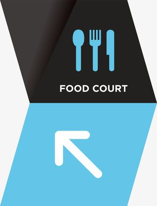 导视指示系统左边美食免抠