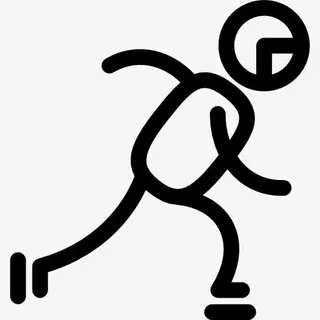 速度滑冰运动员图标免抠