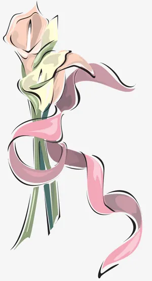 手绘浪漫花朵免抠