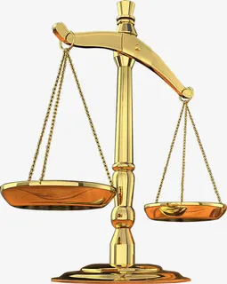 金色天平创意公平免抠