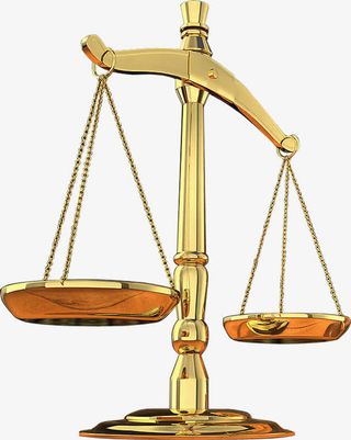 金色天平创意公平免抠