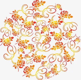 玫瑰花花纹免抠